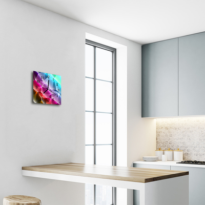 Vierkante glas klok 3d-patroon