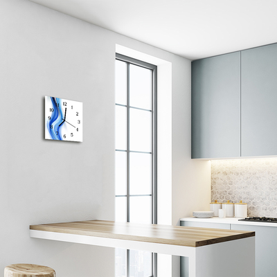 Vierkante glas klok Abstractie van rook