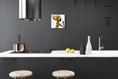 Vierkante glas klok Kunst