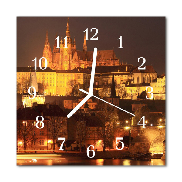 Vierkante glas klok Praag