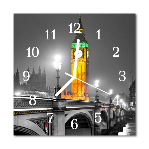 Vierkante glas klok Big ben