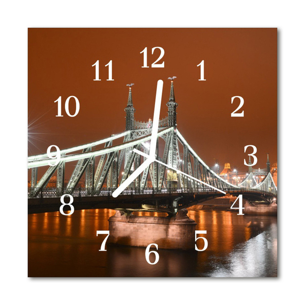 Vierkante glas klok Brug
