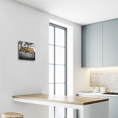 Vierkante glas klok Coloseum