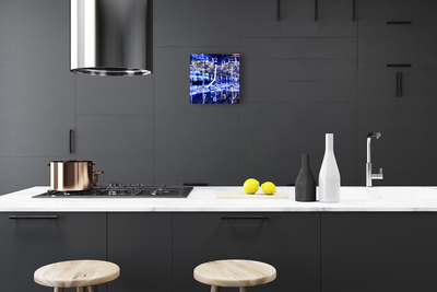 Vierkante glazen wandklok Glaslamp