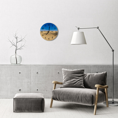 Ronde glazen wandklok Wildernis