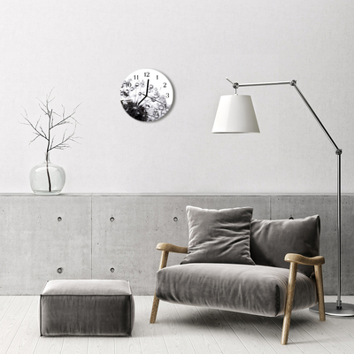 Ronde glazen wandklok Sufferd