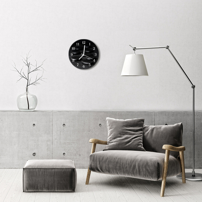 Ronde glazen wandklok Zenstenen