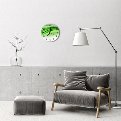 Ronde glazen wandklok Abstracte kunst