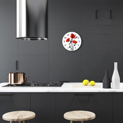 Ronde glazen wandklok Maki