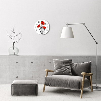 Ronde glazen wandklok Maki