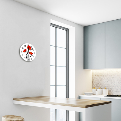 Ronde glazen wandklok Maki