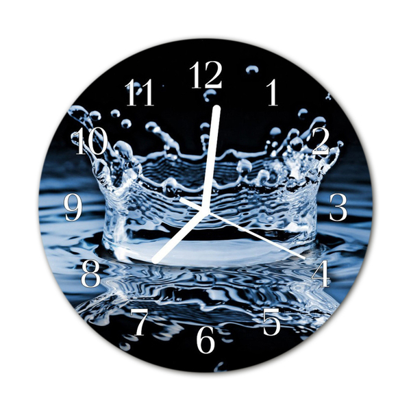 Ronde glazen klok Water