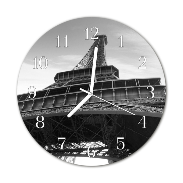 Ronde glazen klok Eiffeltoren in parijs