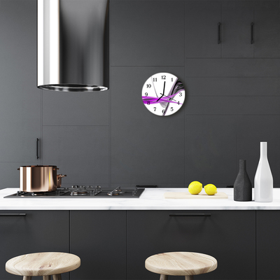Ronde glazen klok Abstractie van rook
