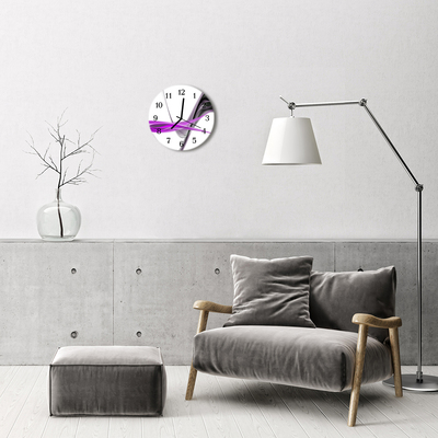 Ronde glazen klok Abstractie van rook
