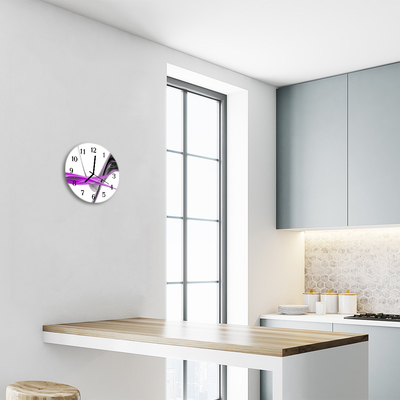 Ronde glazen klok Abstractie van rook