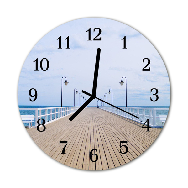 Ronde glazen klok Pier
