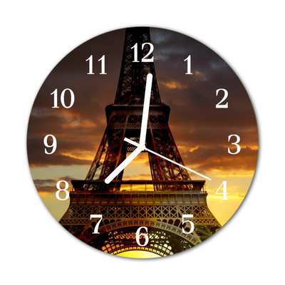 Ronde glazen klok Eiffeltoren in parijs