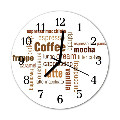Ronde glazen klok Koffie