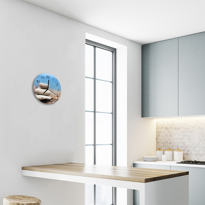Ronde glas klok Stenen