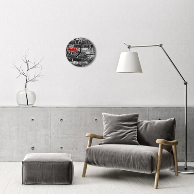 Ronde glas klok Steen