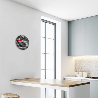Ronde glas klok Steen