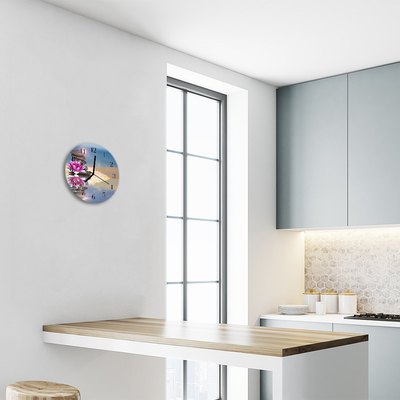 Ronde glas klok Stenen water