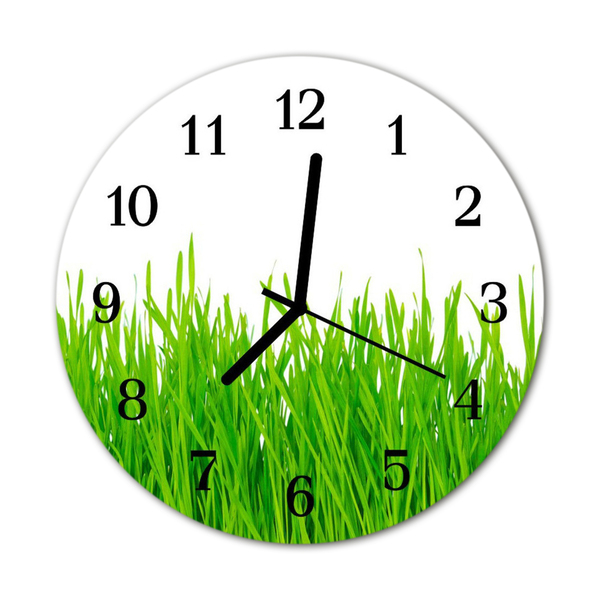 Ronde glas klok Gras