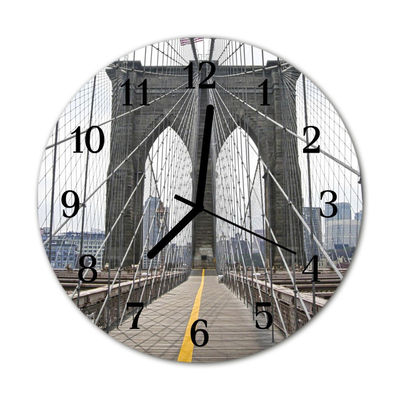 Ronde glas klok Brooklyn bridge