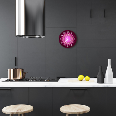 Ronde glas klok Abstractie