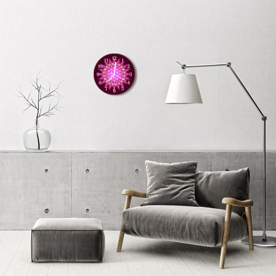 Ronde glas klok Abstractie