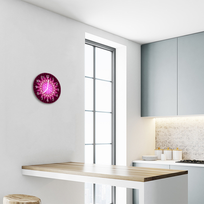 Ronde glas klok Abstractie