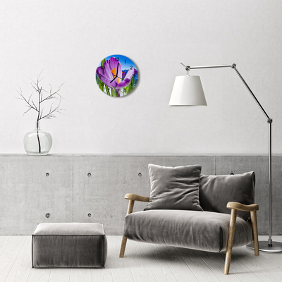 Ronde glas klok Voorjaar