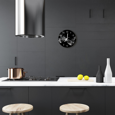 Ronde glas klok Rook