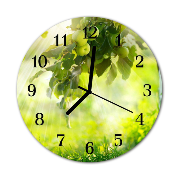Ronde glas klok Appelboom