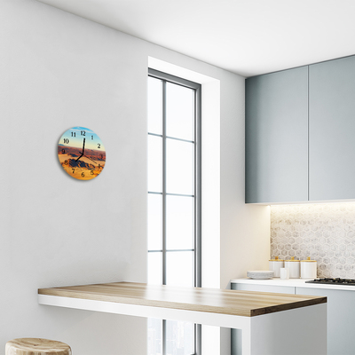 Ronde glas klok Wildernis