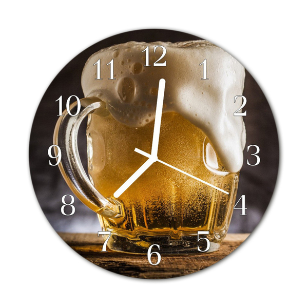 Ronde glas klok Bier