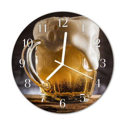Ronde glas klok Bier