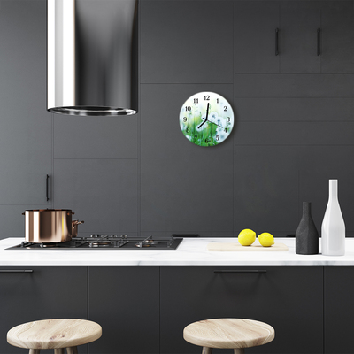 Ronde glas klok Weide
