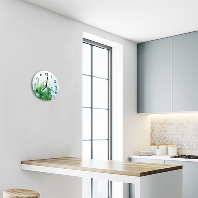 Ronde glas klok Weide
