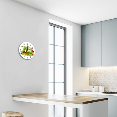 Ronde glas klok Basilicumkruiden