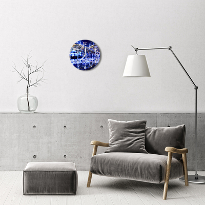 Ronde glas klok Glaslamp