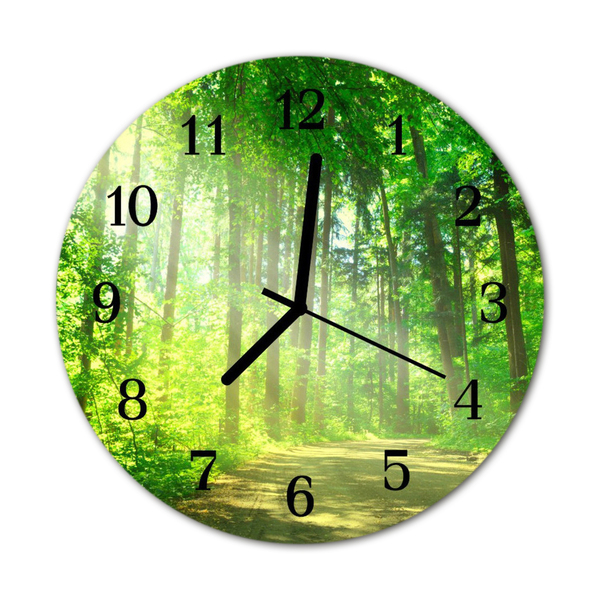 Ronde glas klok Natuurbos