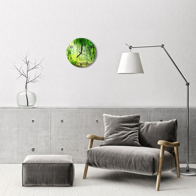 Ronde glas klok Natuurbos
