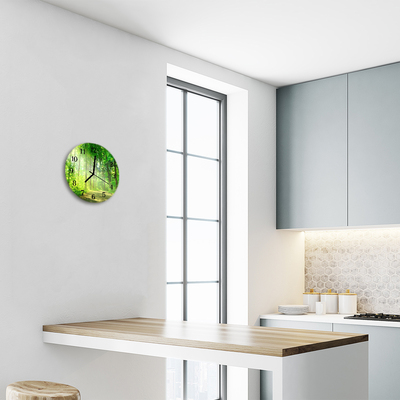 Ronde glas klok Natuurbos