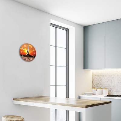 Ronde glas klok Eiffeltoren