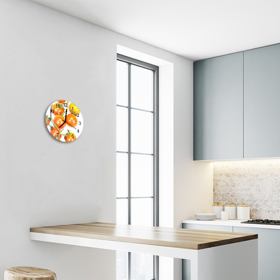 Ronde glas klok Tomaten