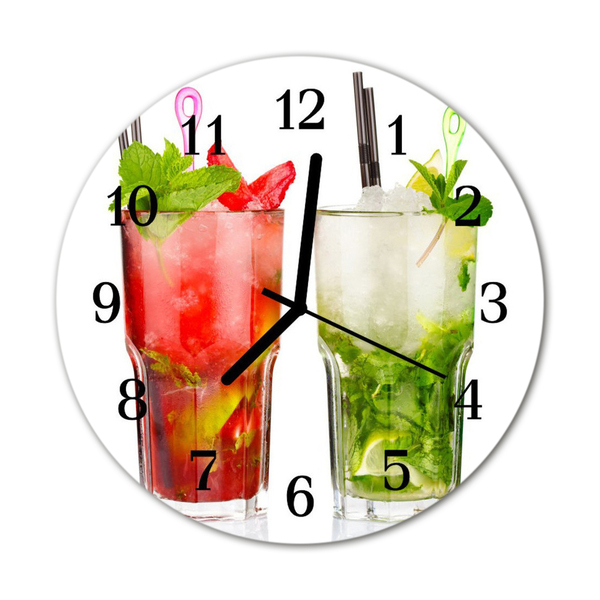 Ronde glas klok Cocktails