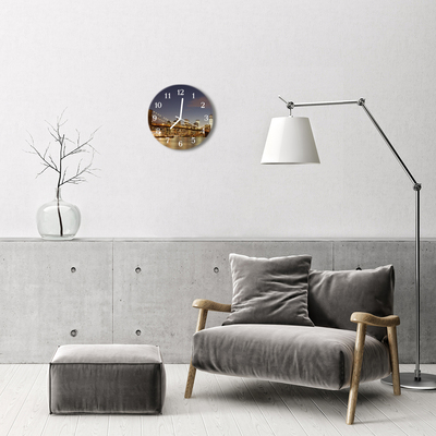 Ronde glas klok Nachtlichtje