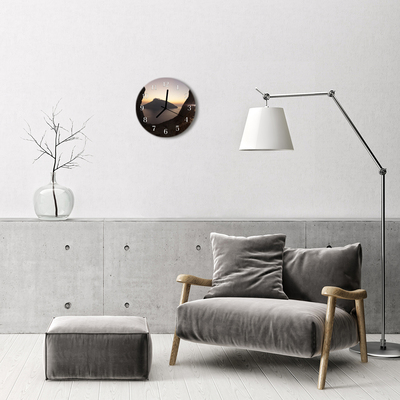 Ronde glazen wandklok Oceaan